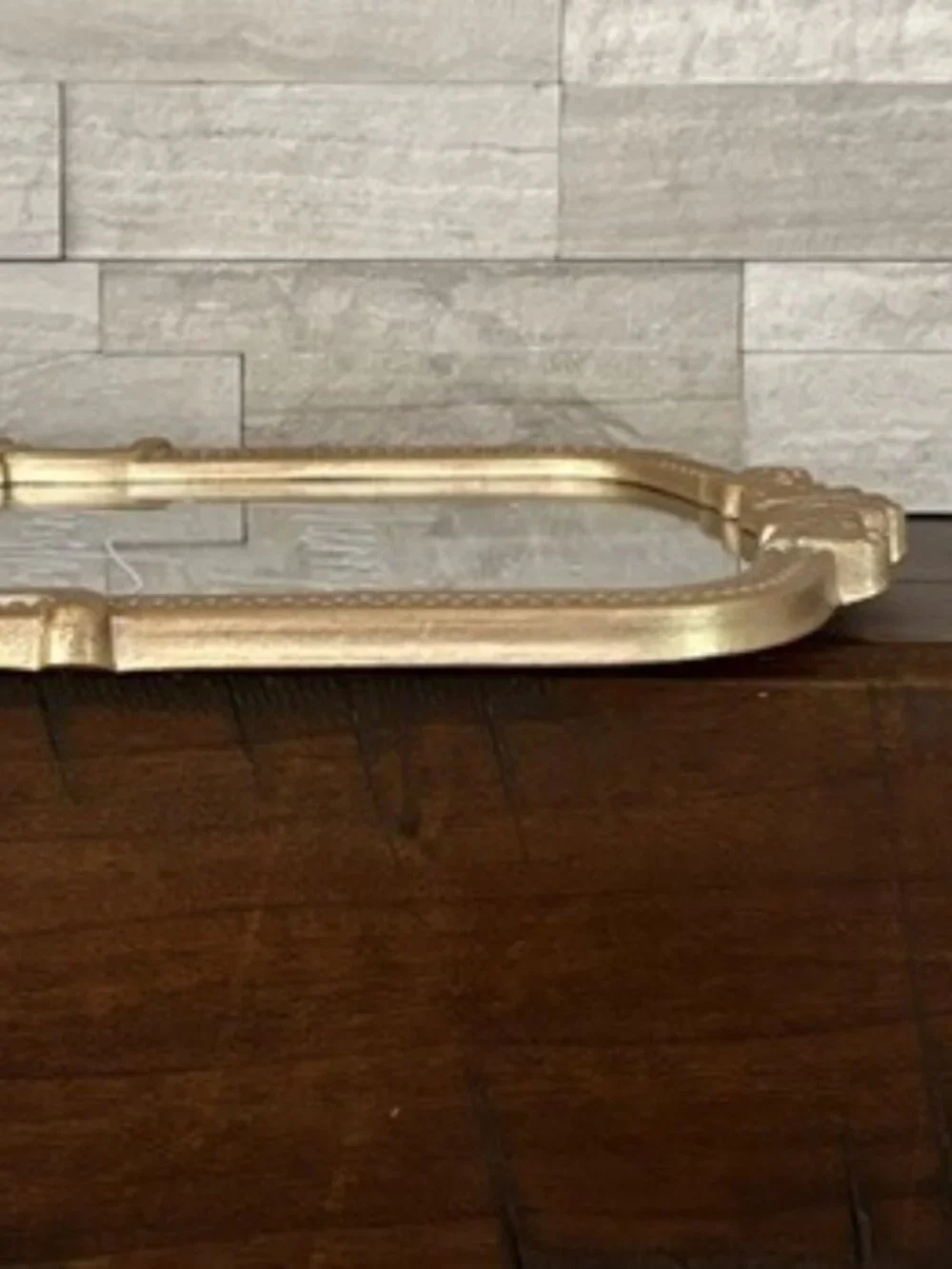 Gold Merry Christmas Bordeaux Arch Mirror Mantel or Wall Holiday Decor